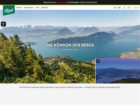 Demo-Webseite Rigi mit eingebettetem Video